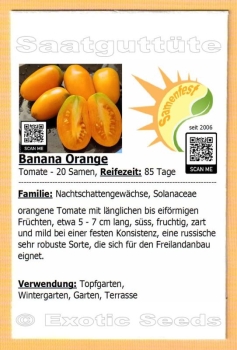 Tomate * Banana Orange * 20 Samen